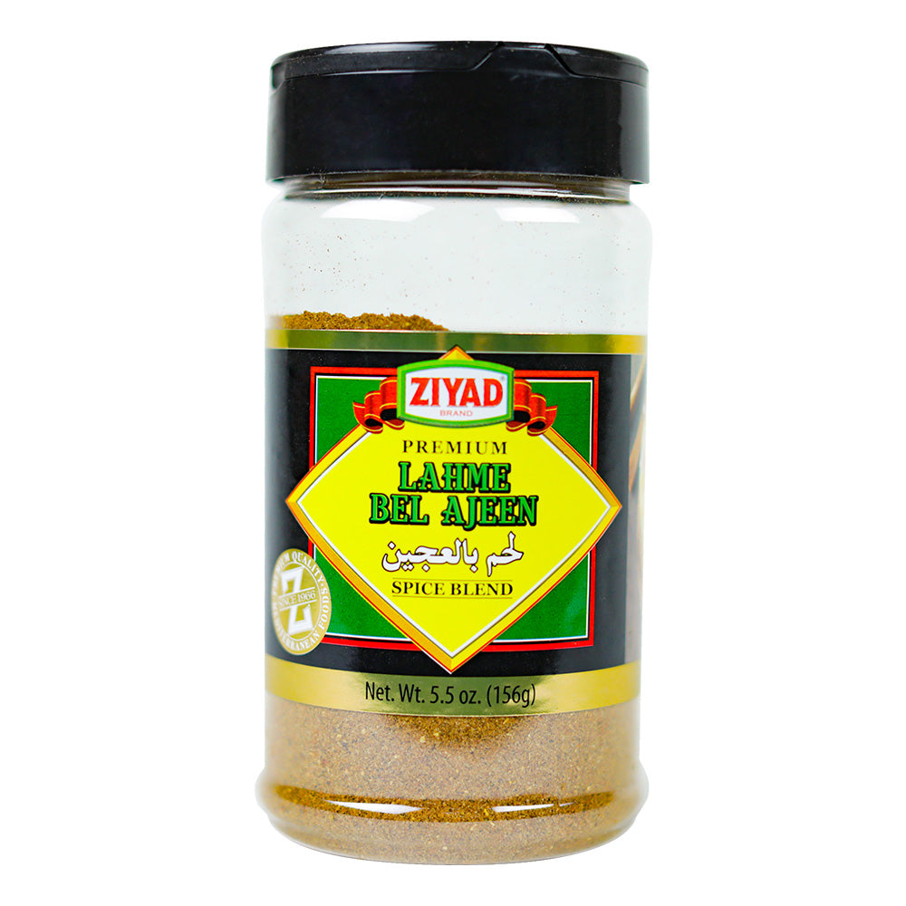 Ziyad Lahme Bel Ajeen Spice Blend 5.5 oz, front of jar