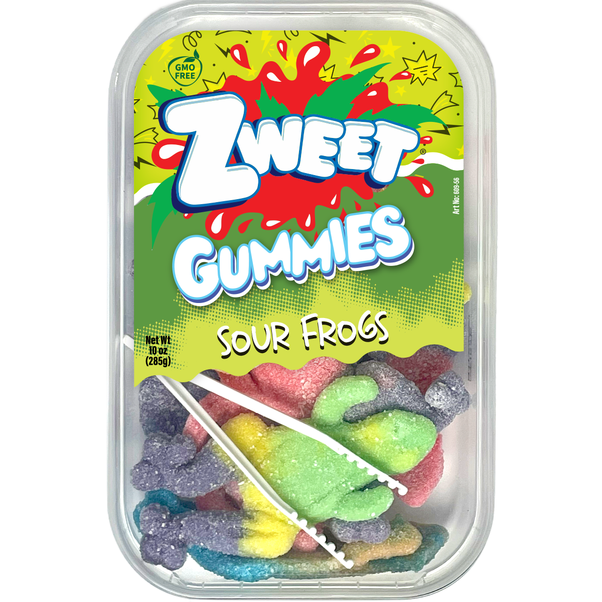 Zweet Sour Gummy Frogs 285 g