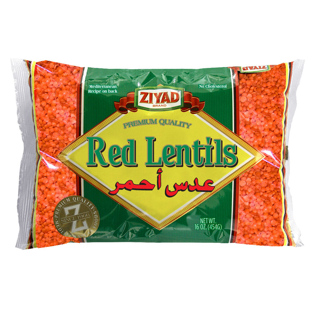 Ziyad Lentils, Red - 16 oz, front of pack