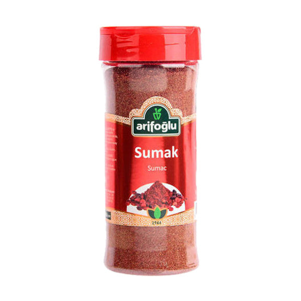 Arifoğlu Sumak (sumac) ground spice, plastic jar with red cap