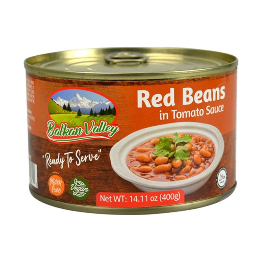 Balkan Valley Red Beans Barbunya Plaki 400 g - front of pack