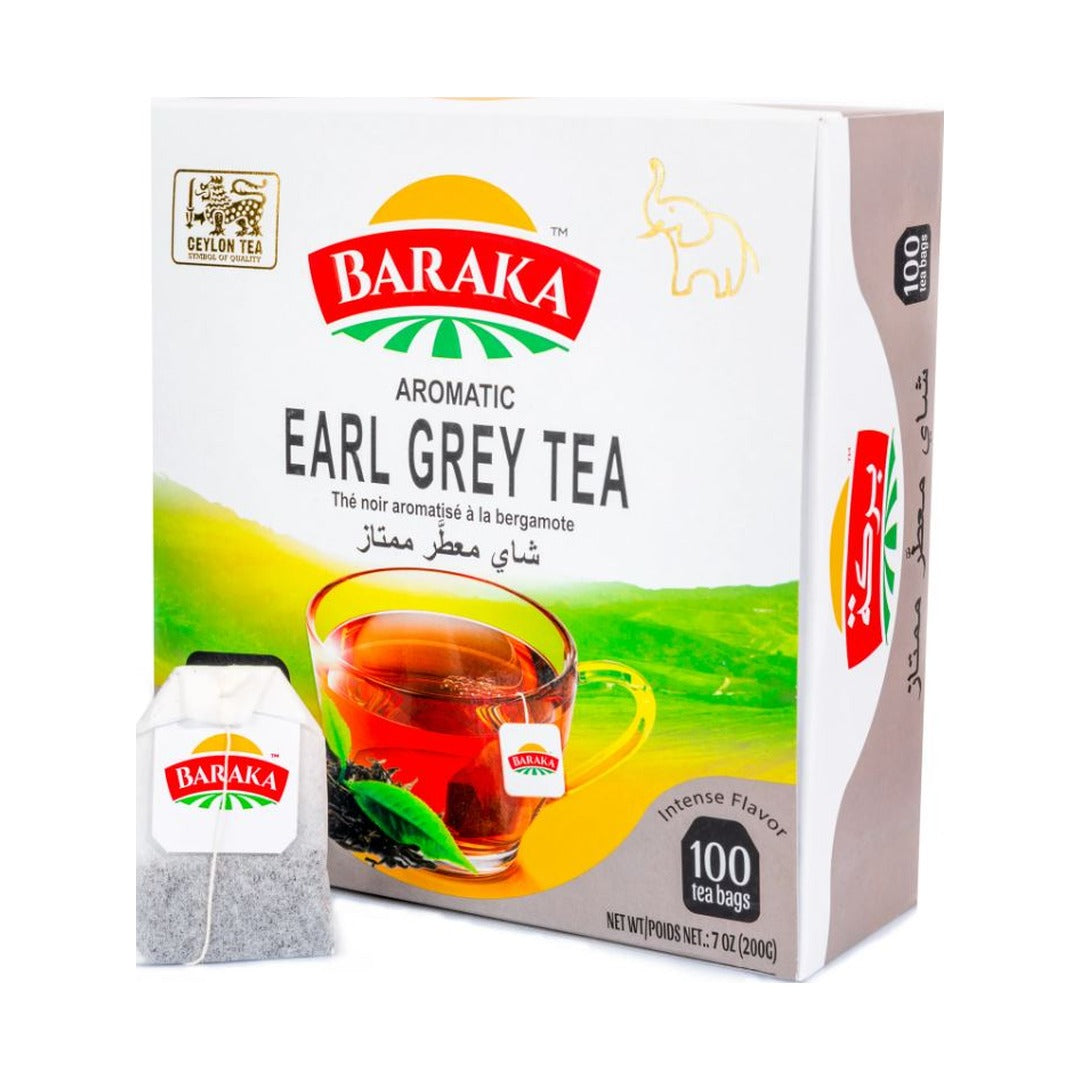 Baraka Earl Grey Tea Filter Bags 200 g - front of pack
