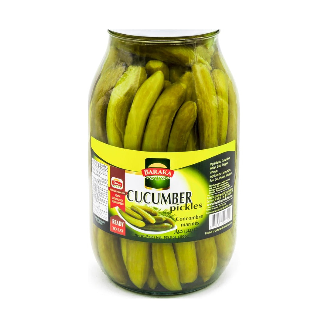Baraka Cucumber Pickles 3 kg (Glass Jar) - front of pack