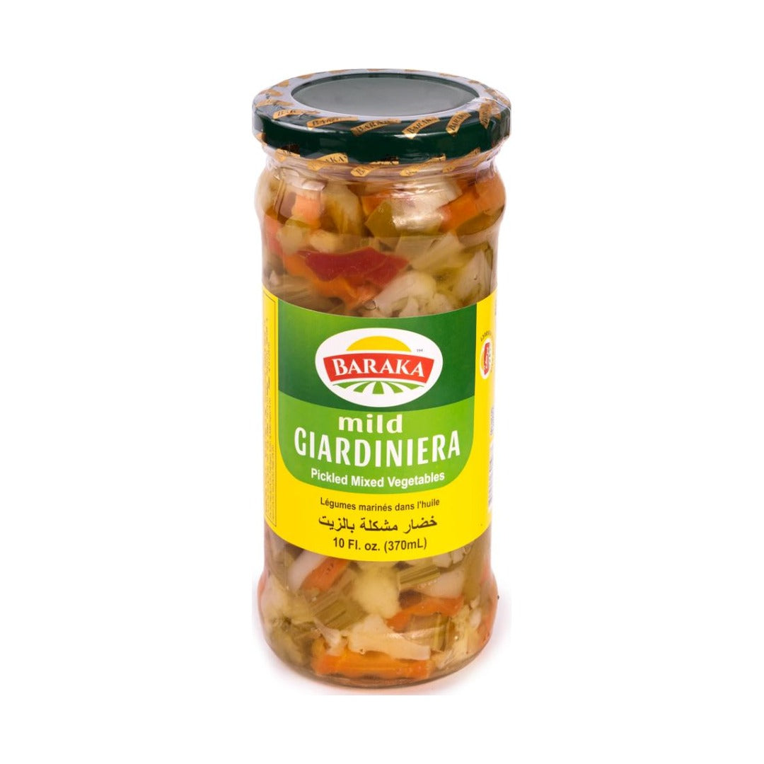 Baraka Mild Giardiniera Marinated Vegetable Mix 370 ml - front of pack