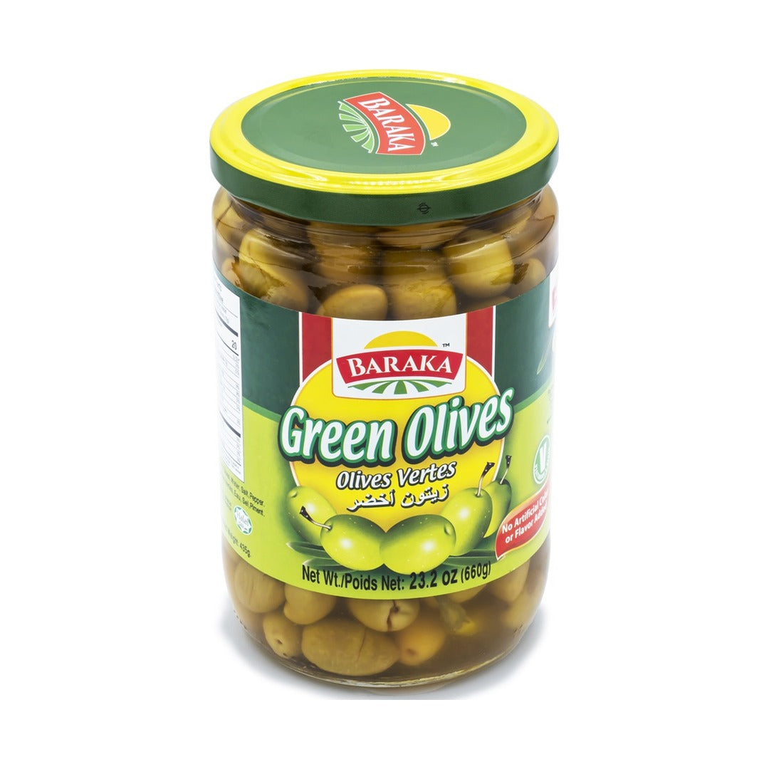 Baraka Olives Green 660 g - front of pack