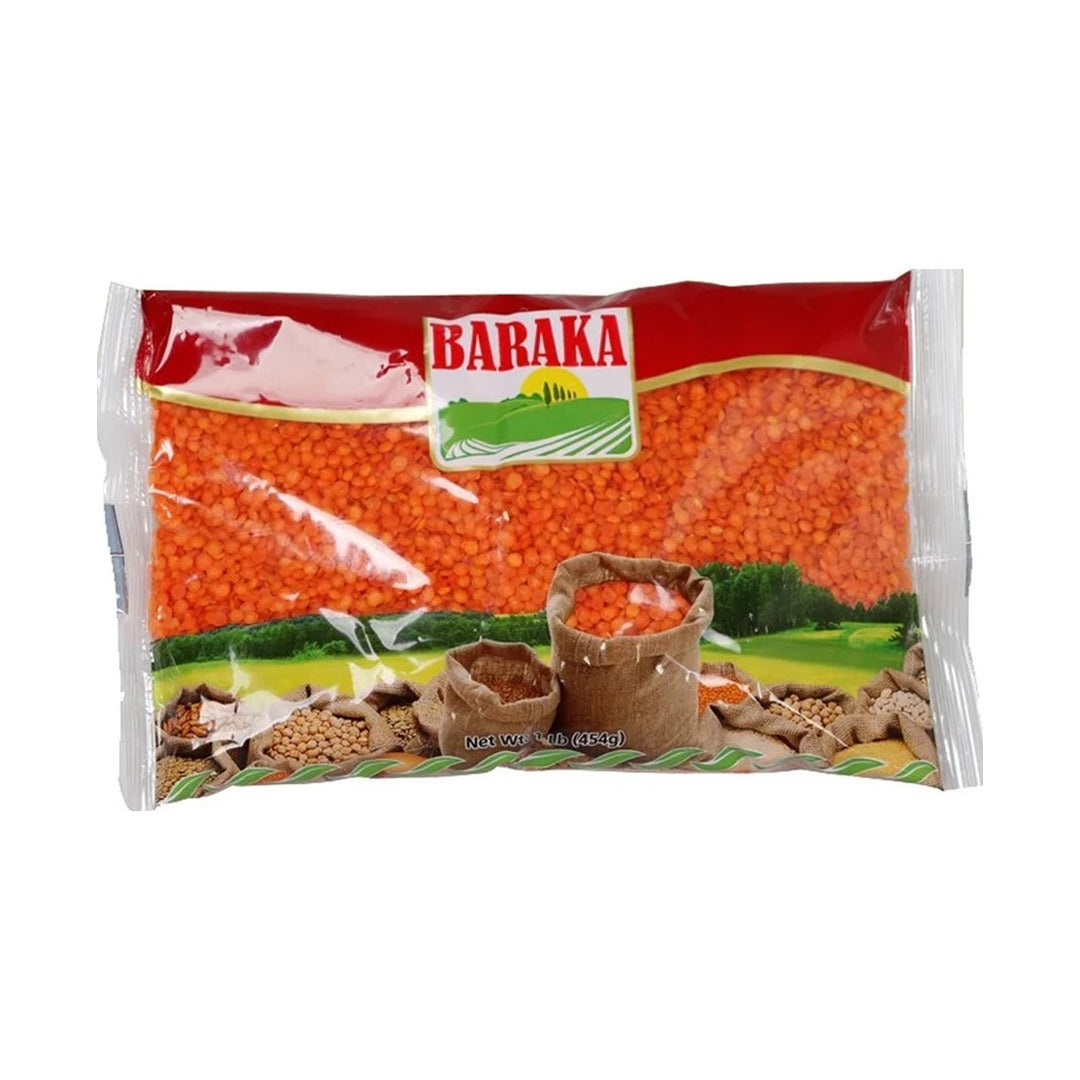 Baraka Red Split Lentils 454 g - front of pack