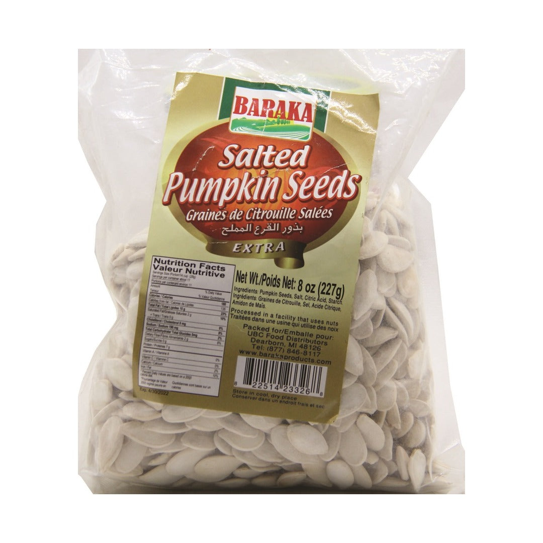 Baraka Salted Pumpkin Seeds 227 g - front of pack