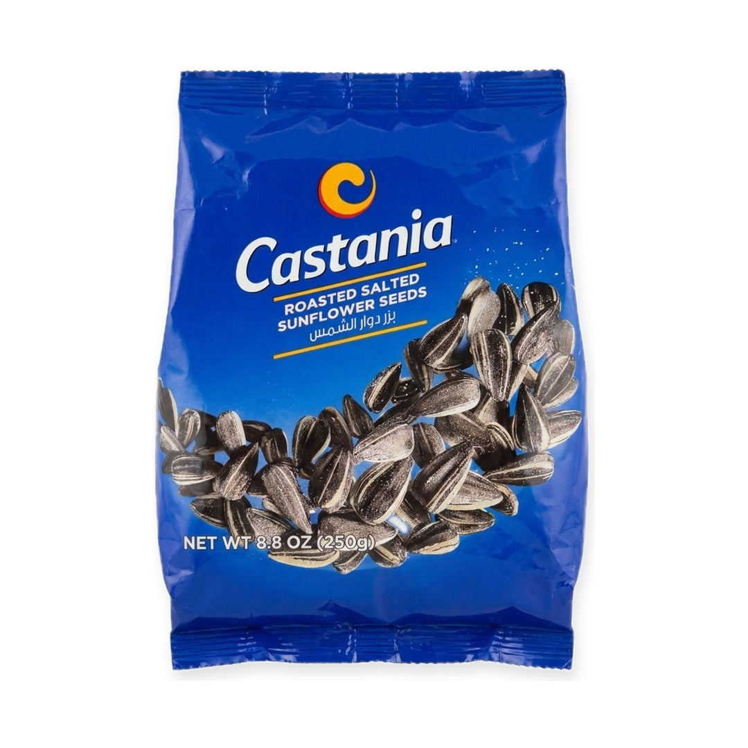 Castania Roasted Black Sunflower Seeds Salt 249 g - front of pack