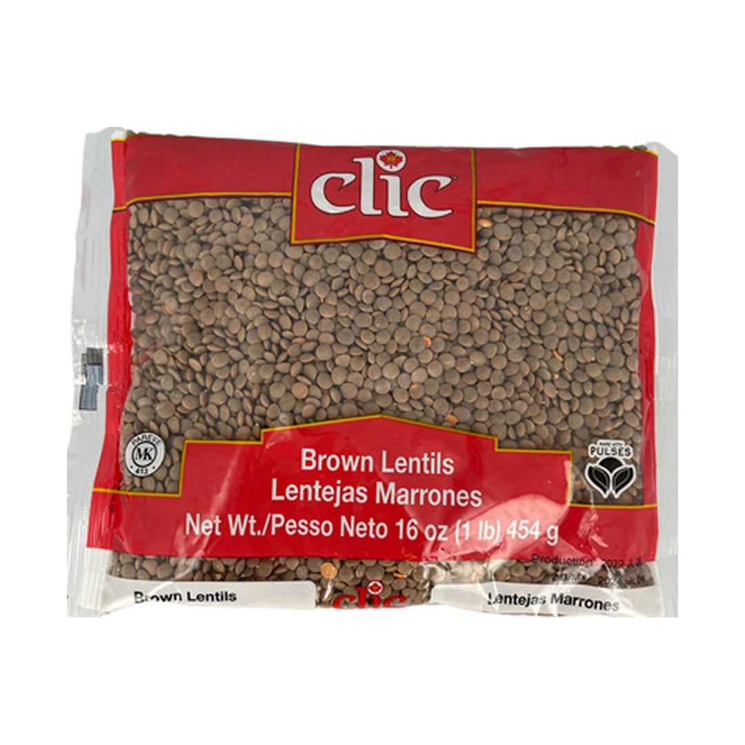 Clic Brown Lentils 454 g - front of pack