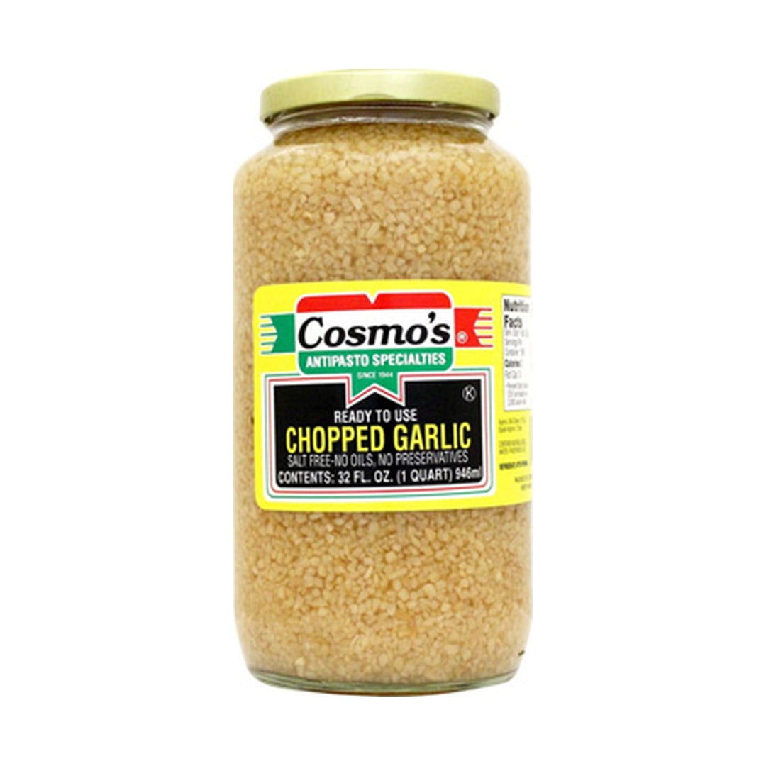 Cosmo's Chopped Garlic 907 g - front of pack