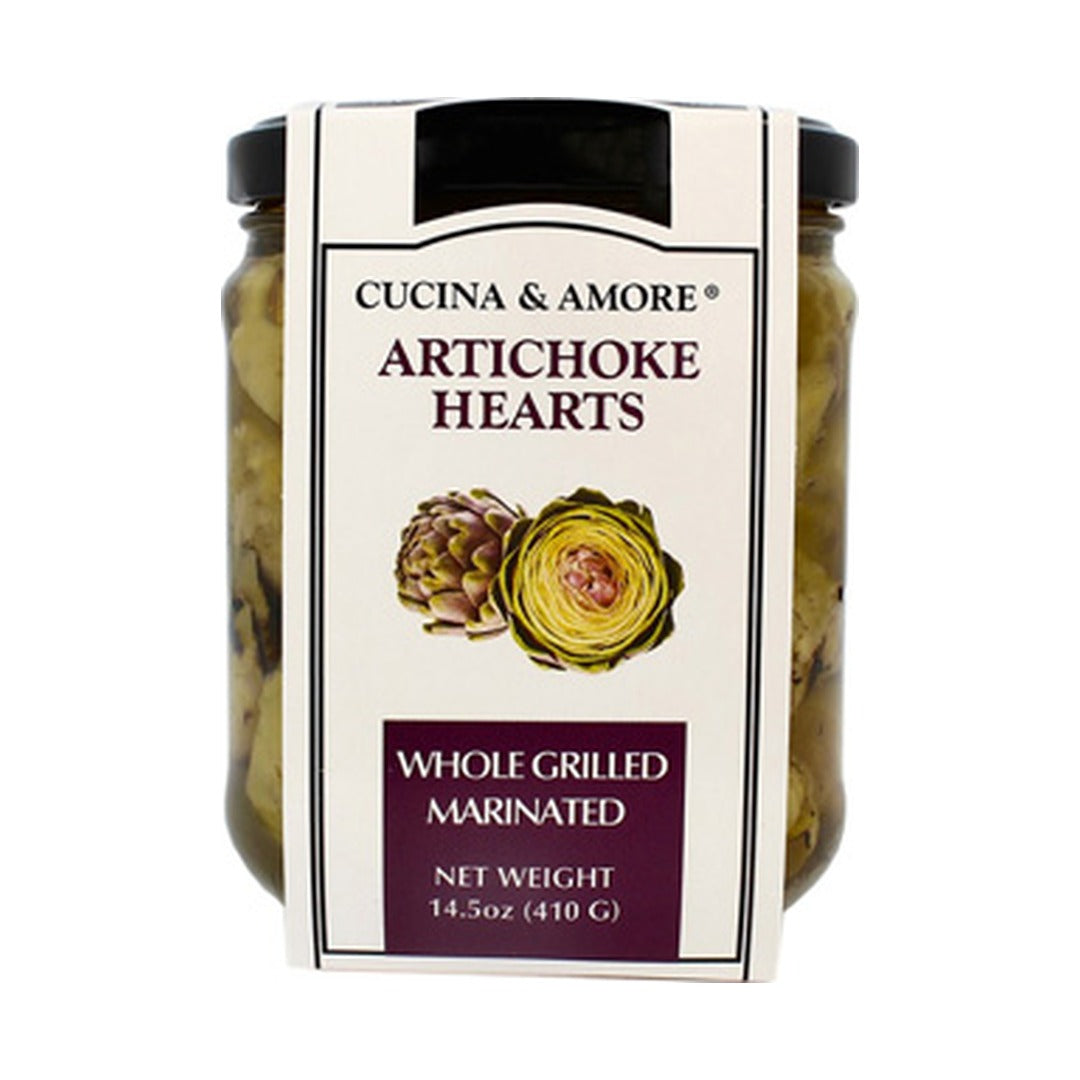Cucina & Amore Grilled & Marinated Artichoke Hearts 396 g - front of pack