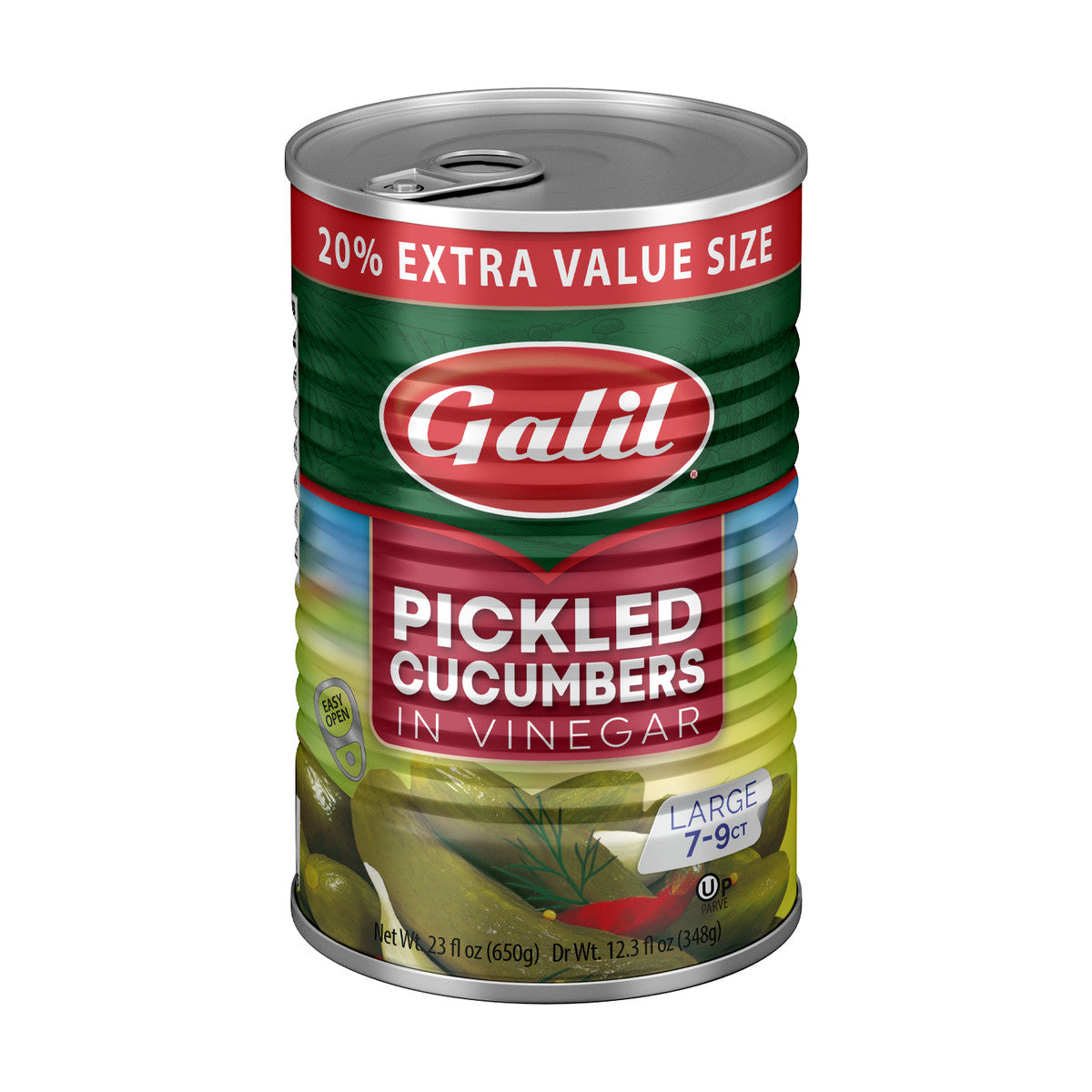 Cucumber Pickles in Vinegar, 7-9, Galil