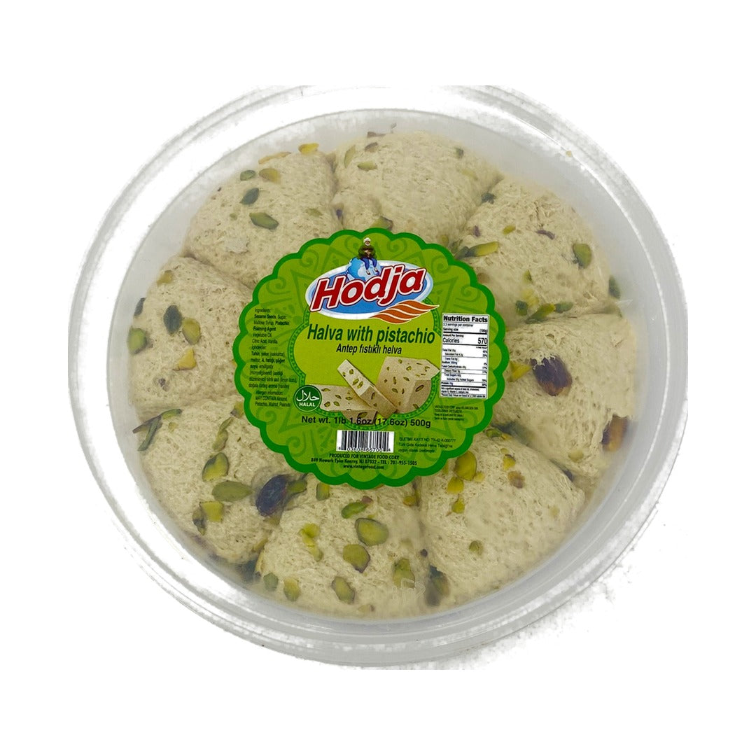 Hodja Pistachio Halva Premium 500 g - front of pack
