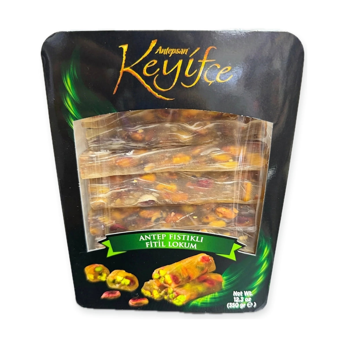Antepsan Keyifce pistachio fitil lokum (Turkish delight rolls), 350 g