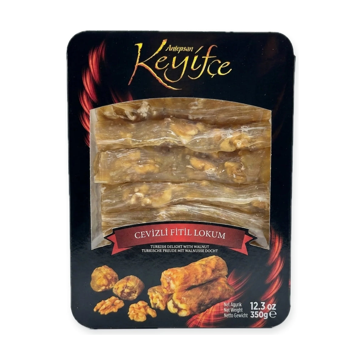 Antepsan Keyifce walnut fitil lokum (Turkish delight rolls), 350 g