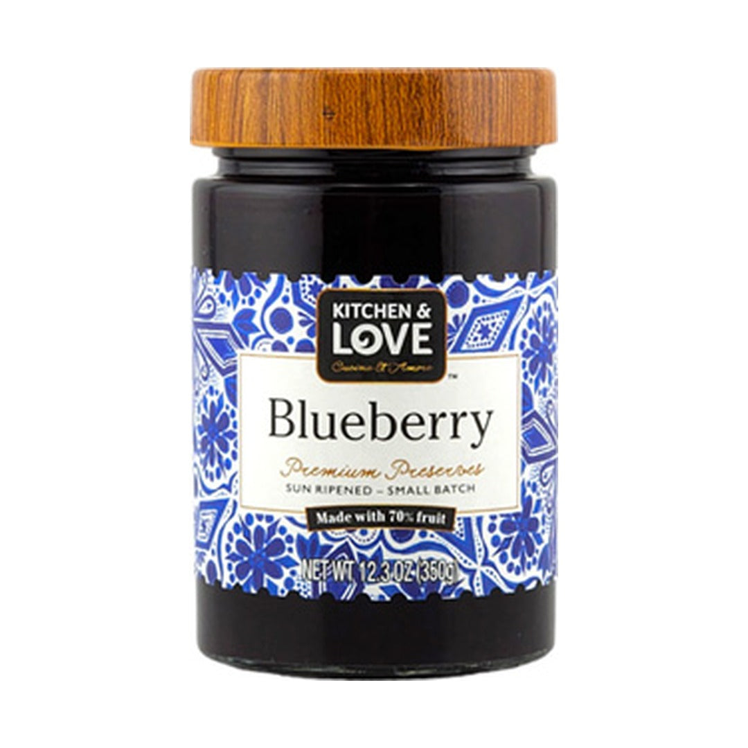Kitchen & Love Blueberry Preserves 348 g - front of pack