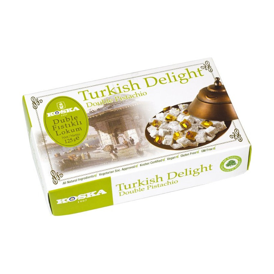 Koska Turkish Delight, Double Pistachio (Duble Fıstıklı Lokum), 125 g box