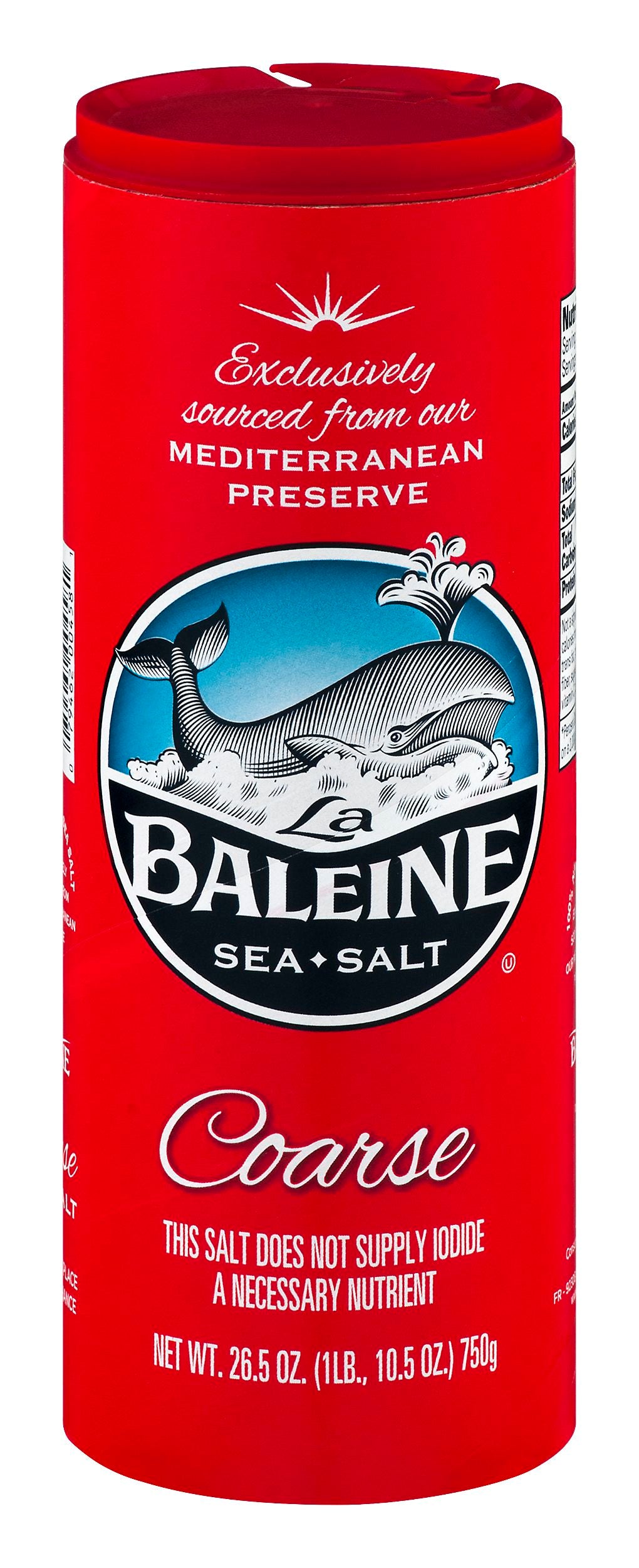 La Baleine Sea Salt, Coarse - 26.5 oz - front of pack