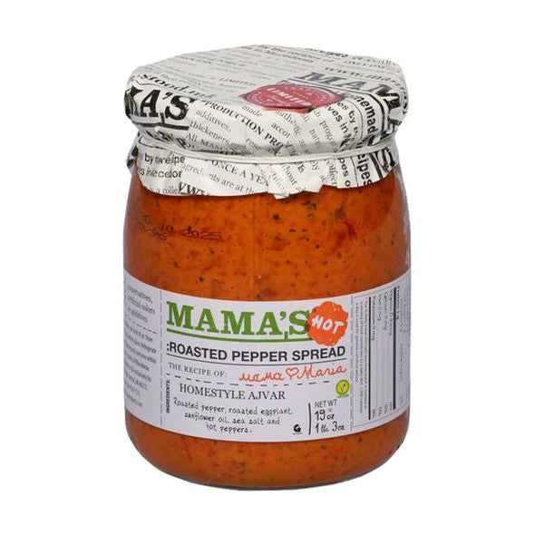 Mama's Roasted Pepper Spread, Homestyle Ajvar, Hot, 19 oz
