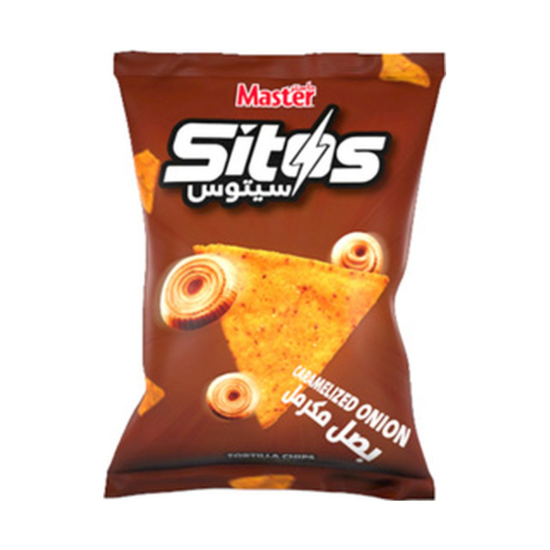 Master Chips Caramelized Onion Tortilla Chips 80 g - front of pack