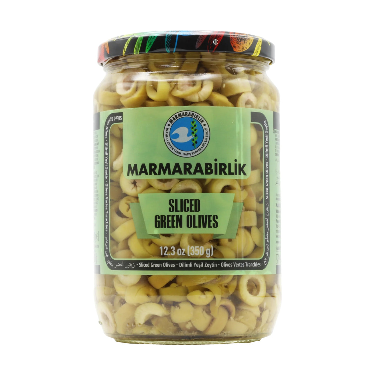 Marmarabirlik Green Olives Sliced 350 g