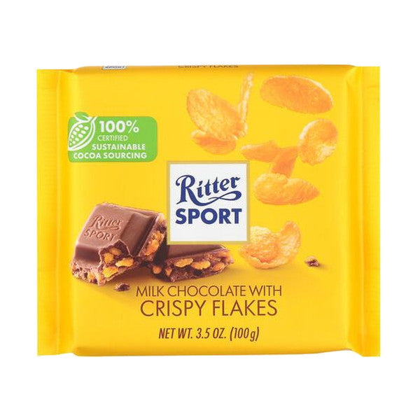 Ritter Sport Milk Chocolate with Crispy Flakes, 3.5 oz