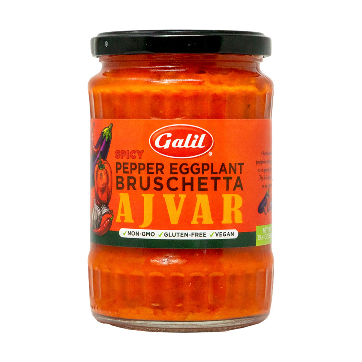 Galil Pepper & Eggplant Bruschetta,Spicy Ajvar, 19 oz