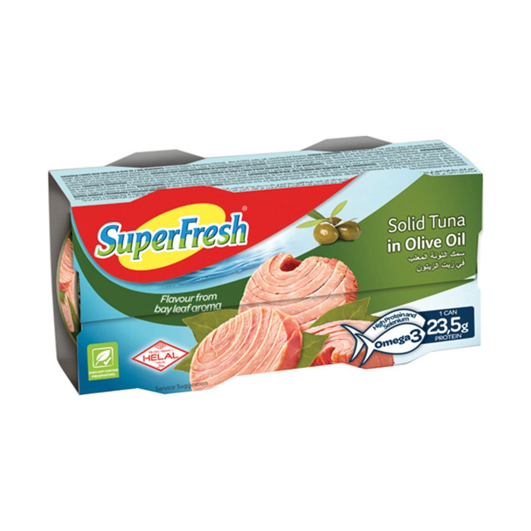 SuperFresh Solid Tuna in Olive Oil 2 x 140 g - front of pack