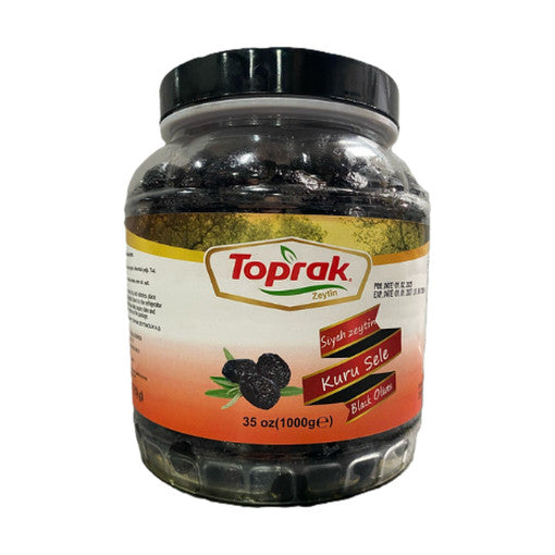 Toprak oil-packed Sele black olives, 1 kg (35.3 oz) jar