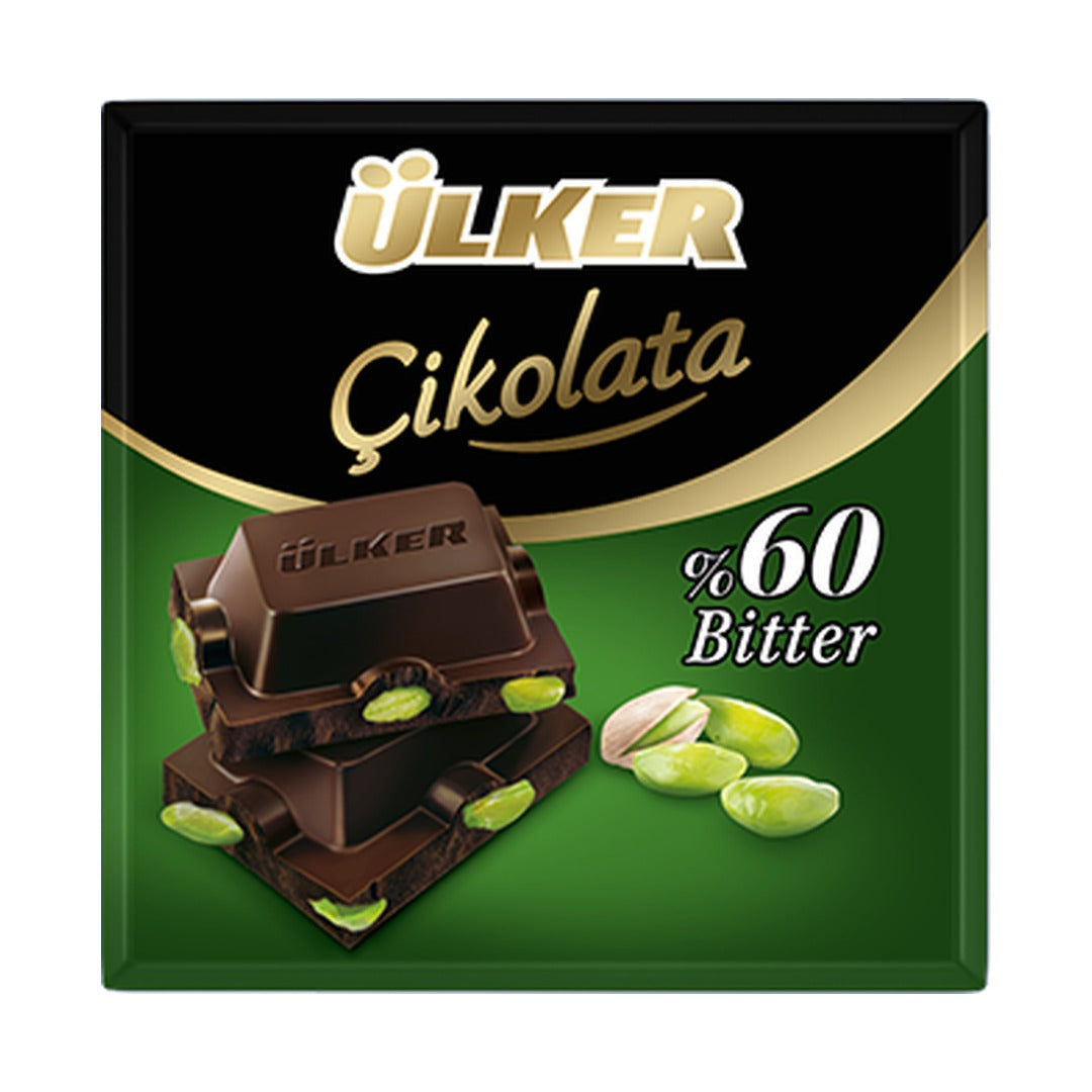 Ülker Golden Bitter Sweet with Pistachio Chocolate Bars 65 g - front of pack