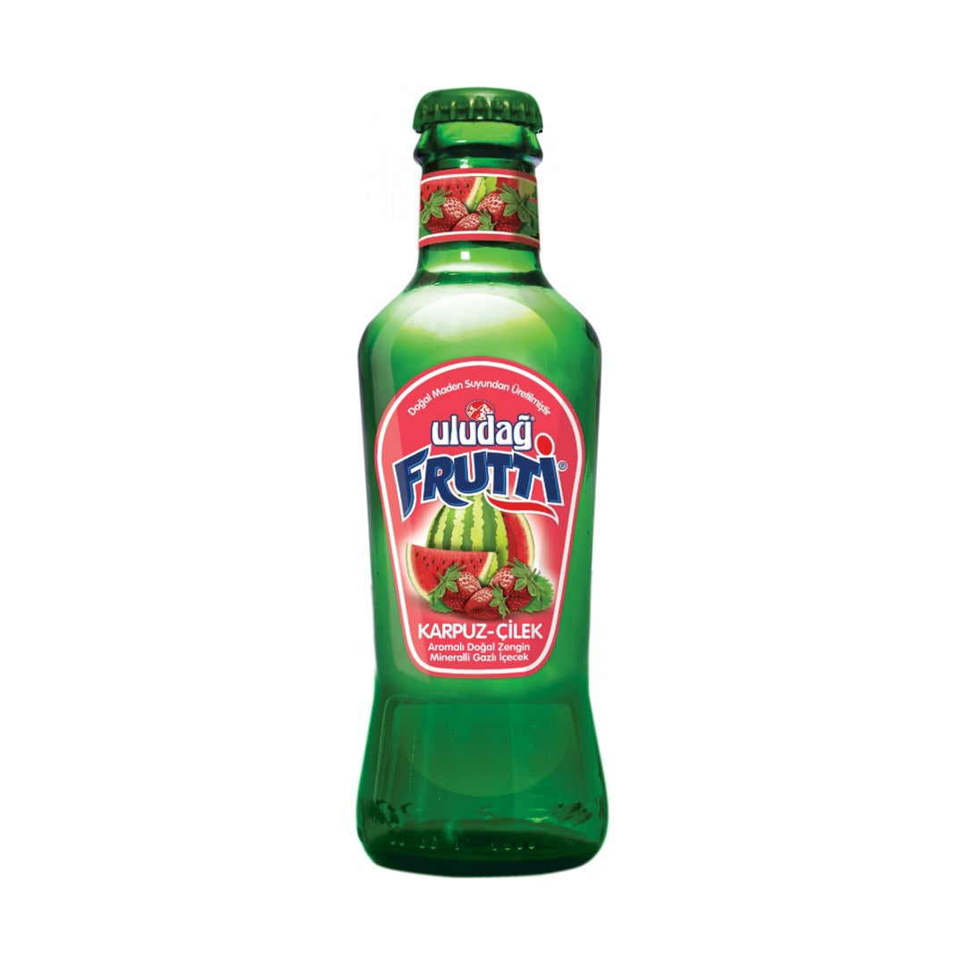 Uludağ Frutti Mineral Water with Strawberry Watermelon Bottle 200 ml - front of pack