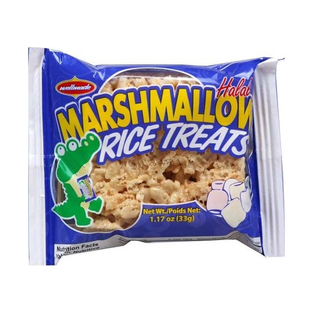 Wellmade Crispy Rice Treats Marshmallow Original 33 g - front of pack