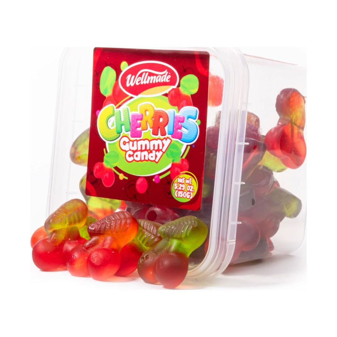 Wellmade Gummy Cherries 150 g - front of pack