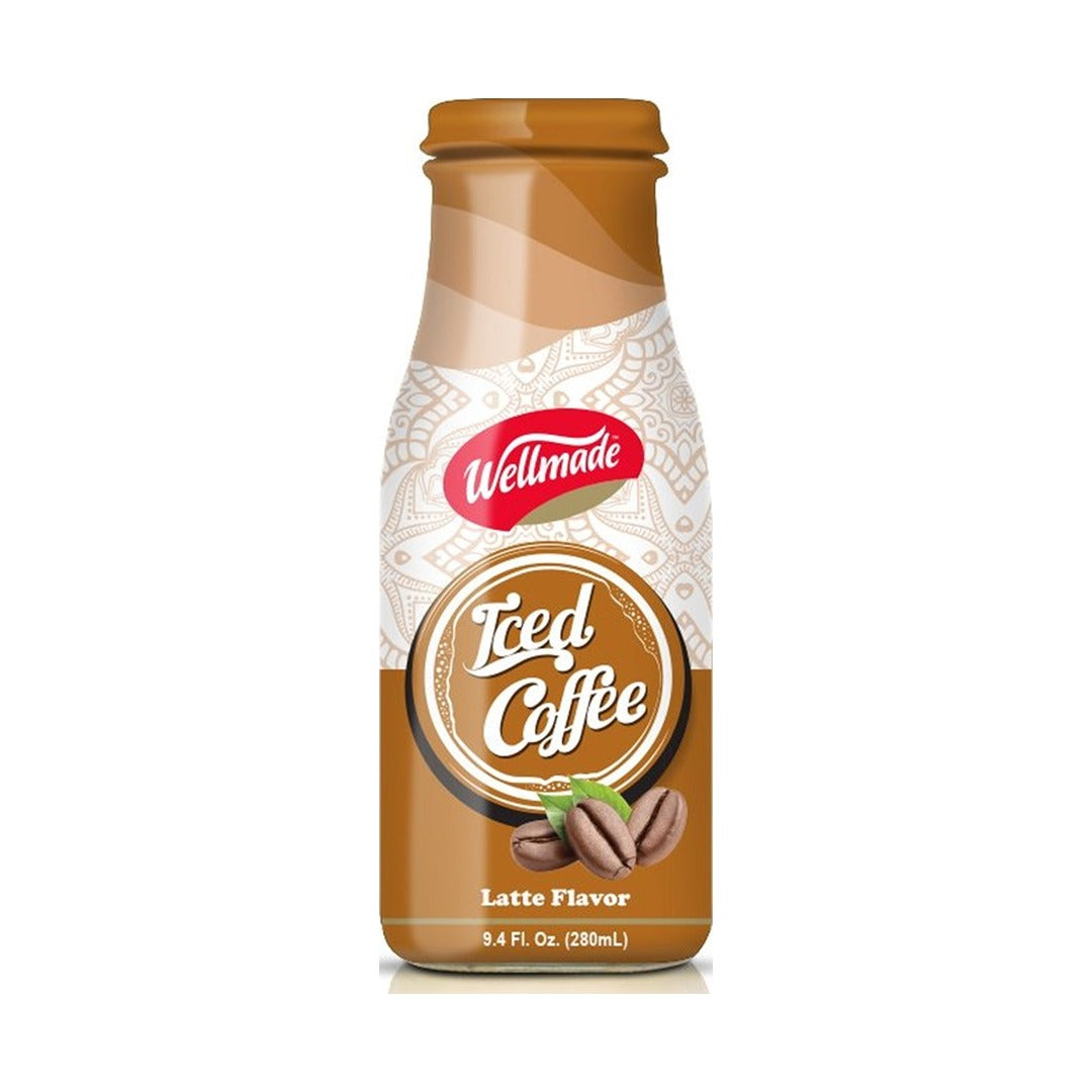 Wellmade Latte Iced Coffee Drink 280 ml - front of pack