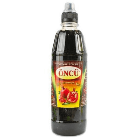 Öncü Nar Aromalı Sos (pomegranate aromatic sauce), 330 g bottle with black cap, front view