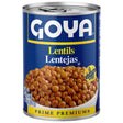 Goya Lentils 15.5 oz can - front