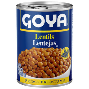 Goya Lentils 15.5 oz can - front