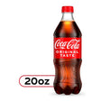 Coca-Cola soda 20 fl oz bottle - front of bottle