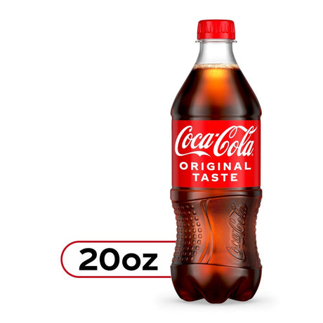 Coca-Cola soda 20 fl oz bottle - front of bottle