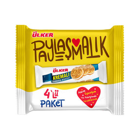 Ülker Creamy Sandwich Biscuit (Kremalı Sandviç Bisküvi) 4-Pack 244 g
