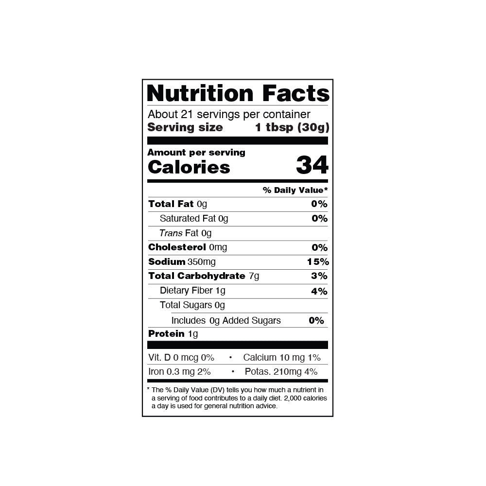 Ziyad Pepper Paste, Hot - 23.6 oz - nutrition facts