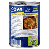Goya Butter Beans 15.5 oz can - back label