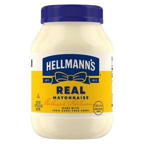 Hellmann's Real Mayonnaise 30 fl oz jar, front