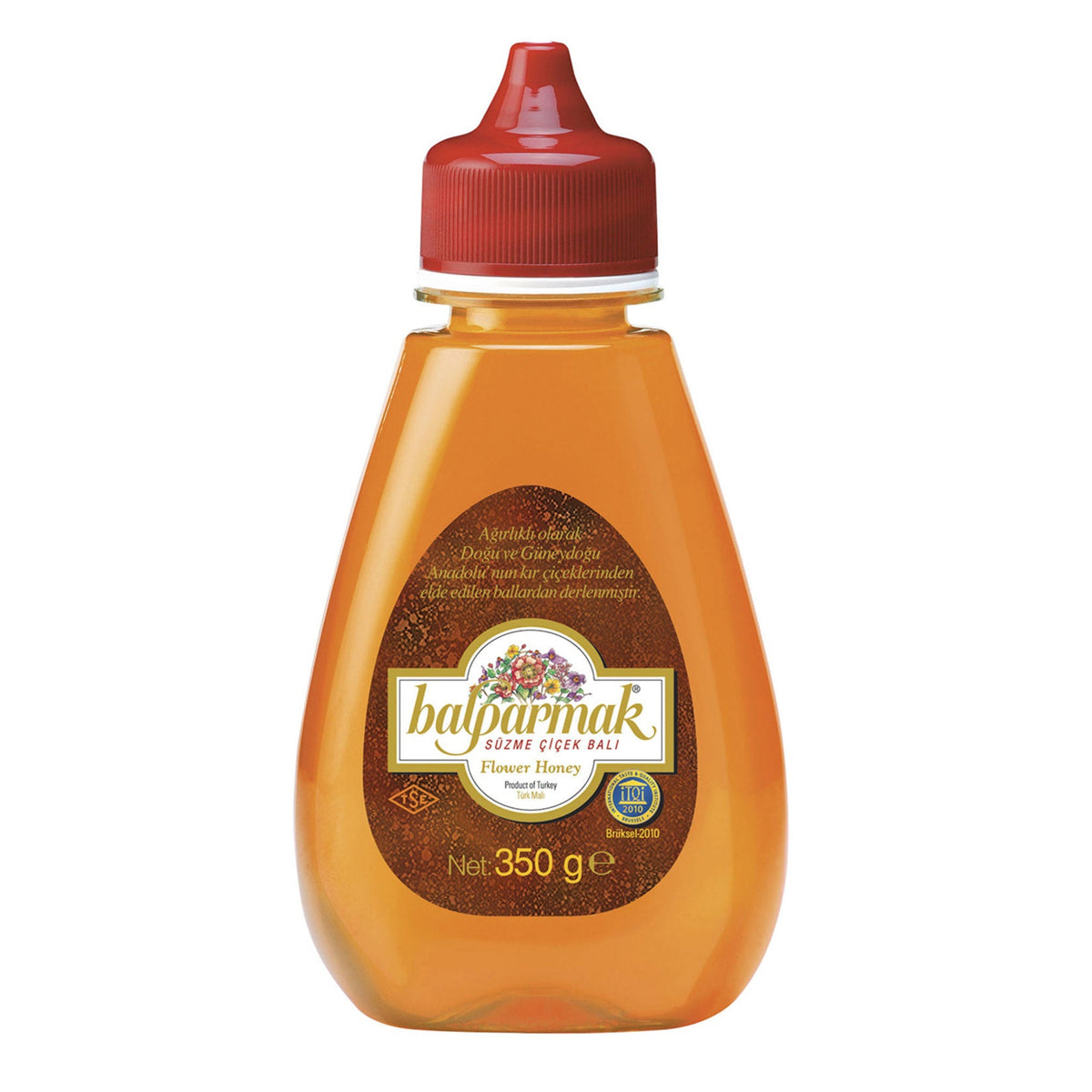 Balparmak Süzme Çiçek Balı flower honey, 350 g squeeze bottle, front view
