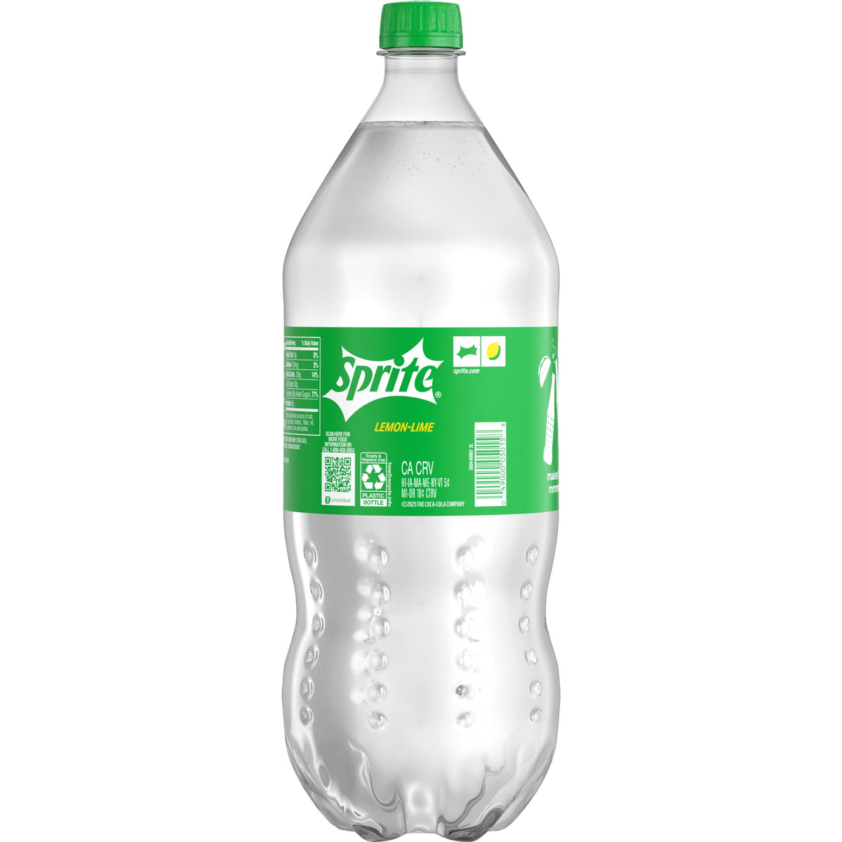 Sprite Soda, Lemon-Lime - 2 L - back of pack