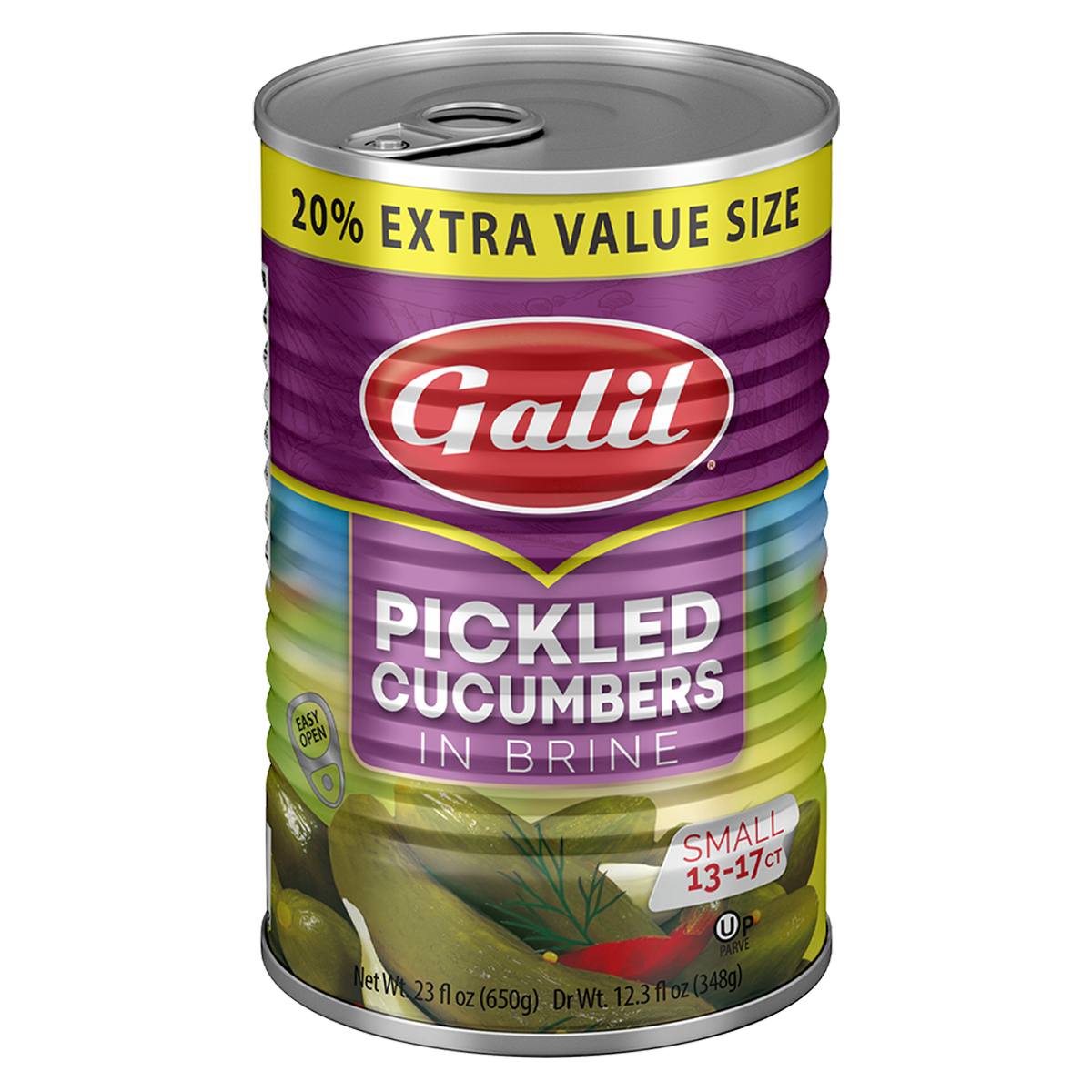 Cucumber Pickles in Brine, Small 13-17