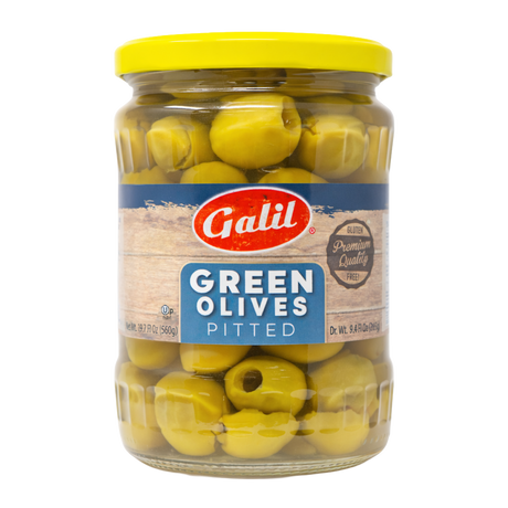 Pitted green olives
