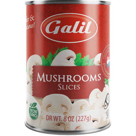 Sliced mushrooms