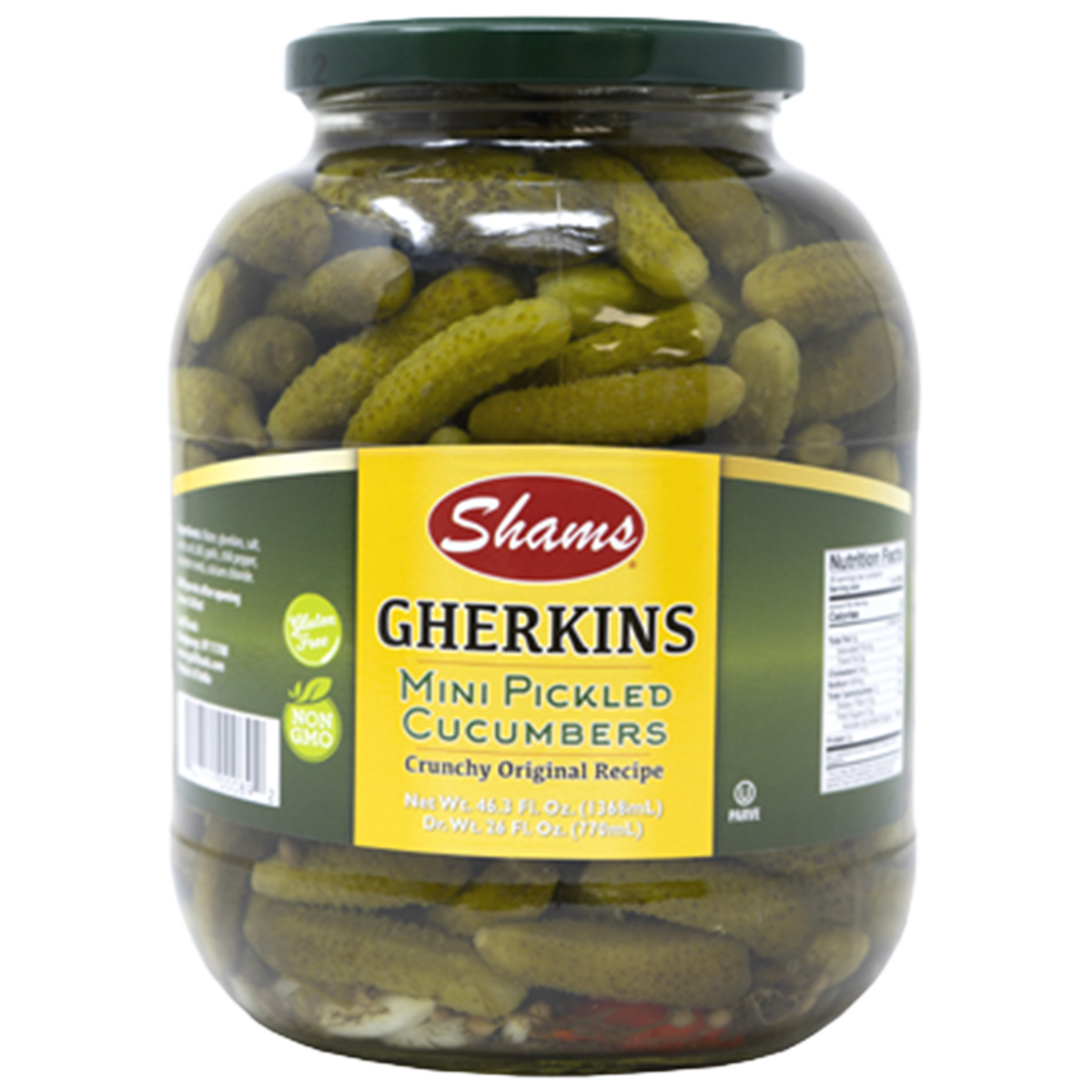 Shams Mini Gherkin Pickles, Large