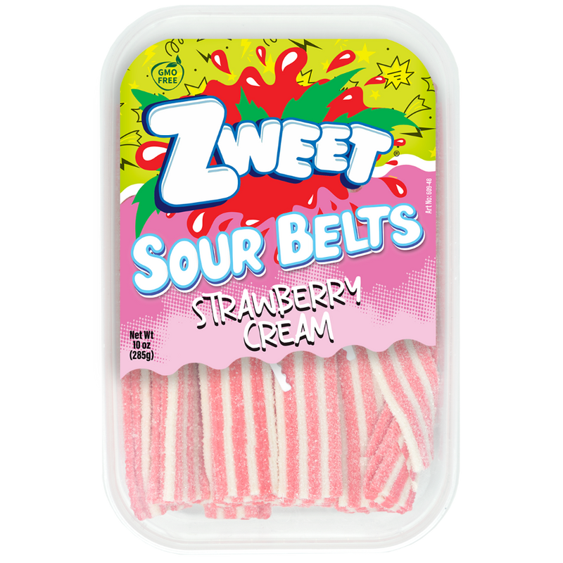 Sour Strawberry Creamsicle Belts | Zweet | 10 oz